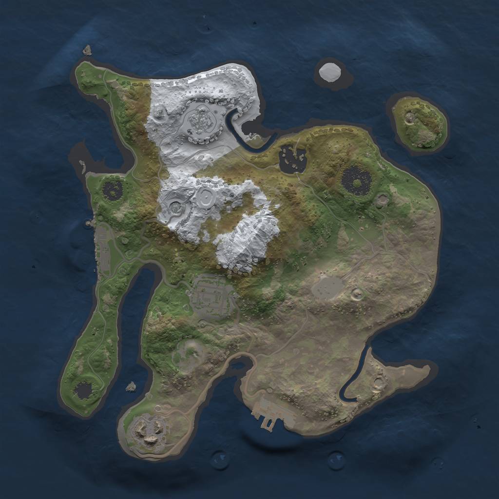 Rust Map: Procedural Map, Size: 2500, Seed: 792276052, 12 Monuments