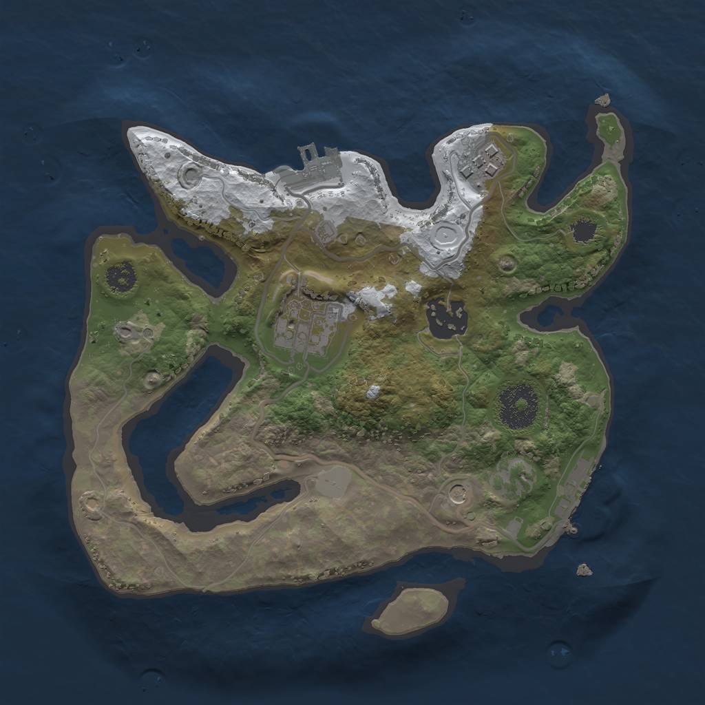 Rust Map: Procedural Map, Size: 2450, Seed: 150, 11 Monuments