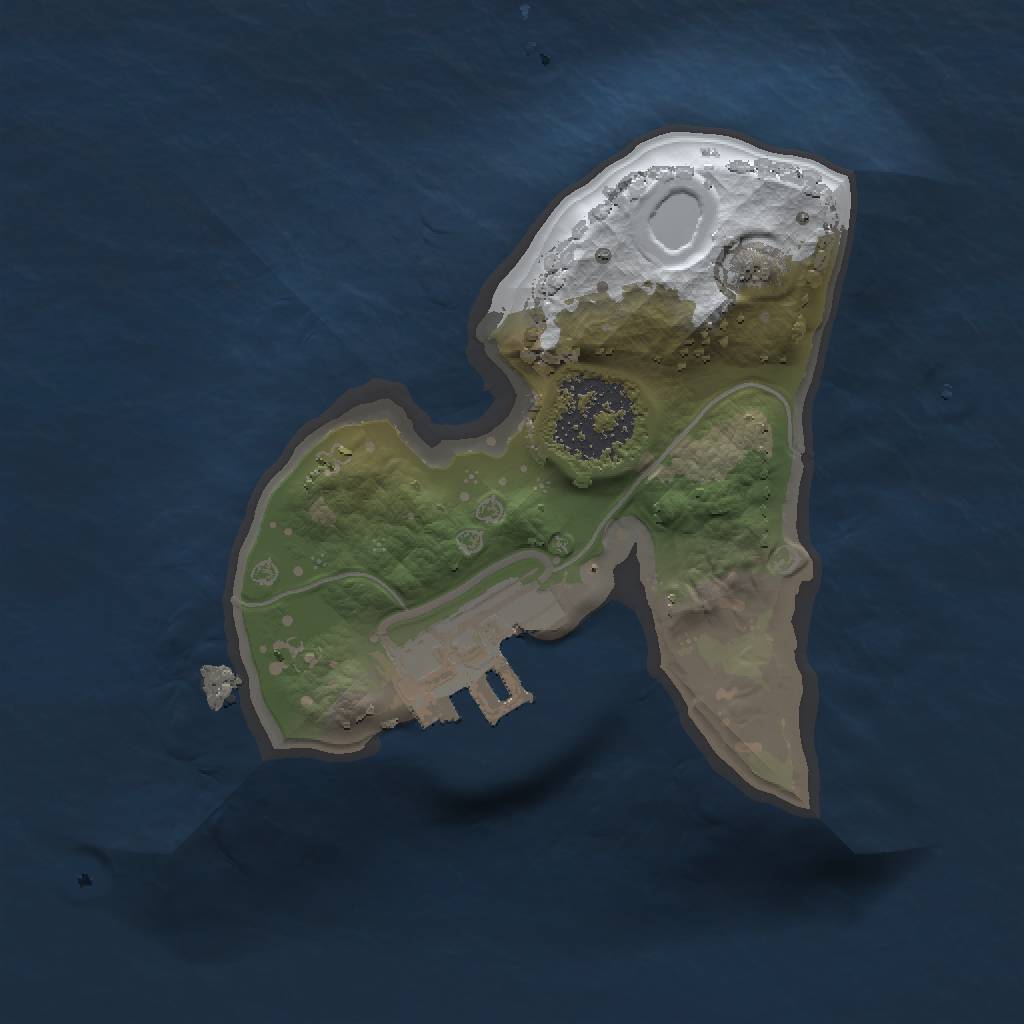 Rust Map: Procedural Map, Size: 1234, Seed: 1, 5 Monuments