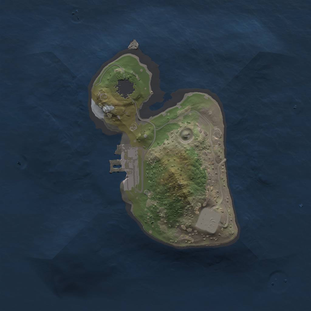 Rust Map: Procedural Map, Size: 1500, Seed: 1060, 4 Monuments