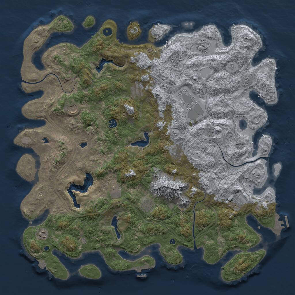 Rust Map: Procedural Map, Size: 5000, Seed: 87437515, 17 Monuments