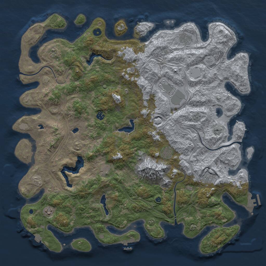 Rust Map: Procedural Map, Size: 5000, Seed: 87437515, 15 Monuments