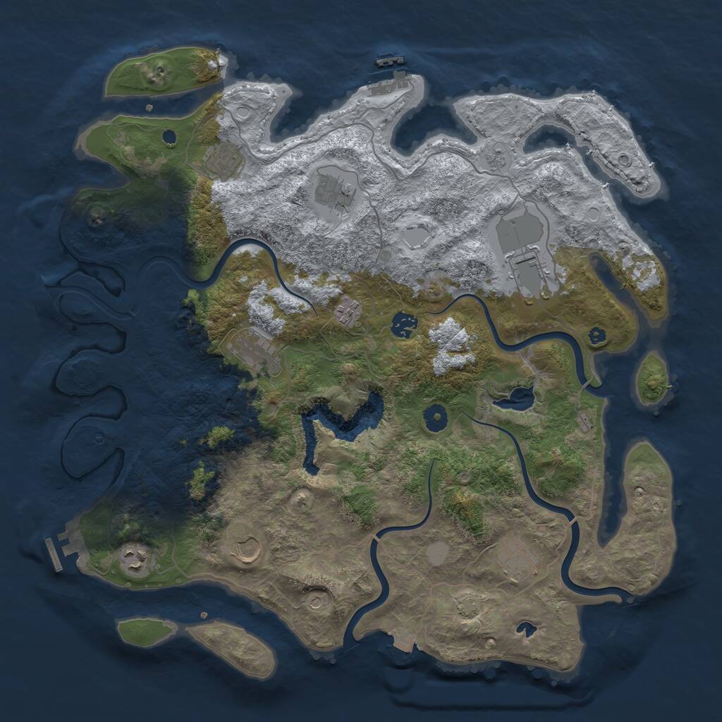 Rust Map: Procedural Map, Size: 4200, Seed: 6000000, 15 Monuments