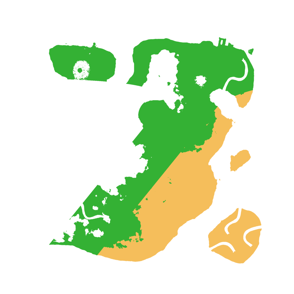 Biome Rust Map: Procedural Map, Size: 2500, Seed: 45681