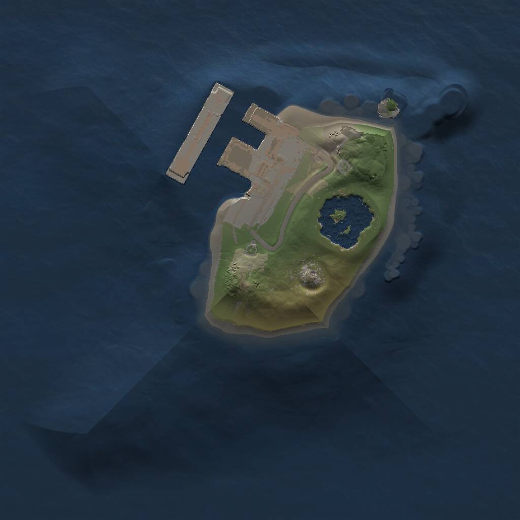 Rust Map: Procedural Map, Size: 1000, Seed: 1000000, 2 Monuments