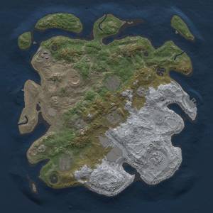 Thumbnail Rust Map: Procedural Map, Size: 3500, Seed: 244766153, 18 Monuments