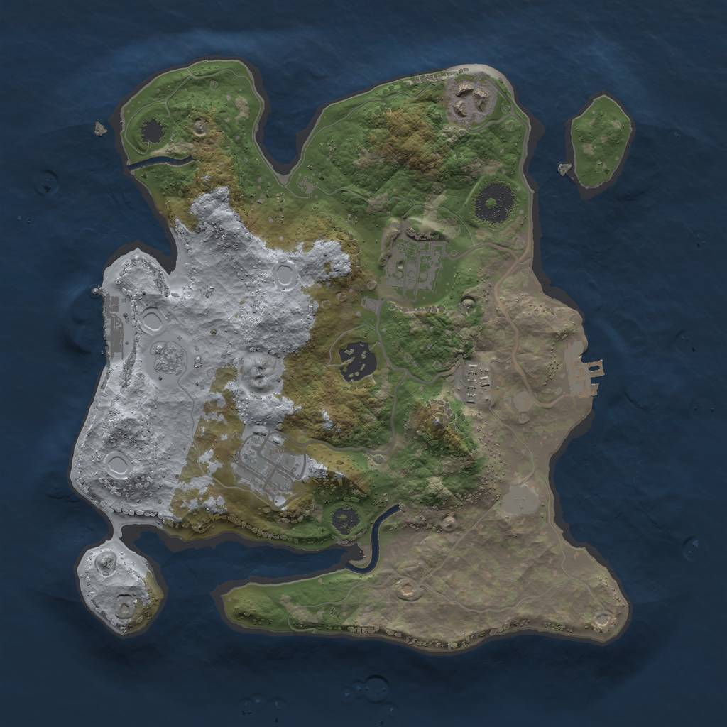 Rust Map: Procedural Map, Size: 2800, Seed: 4919939, 13 Monuments