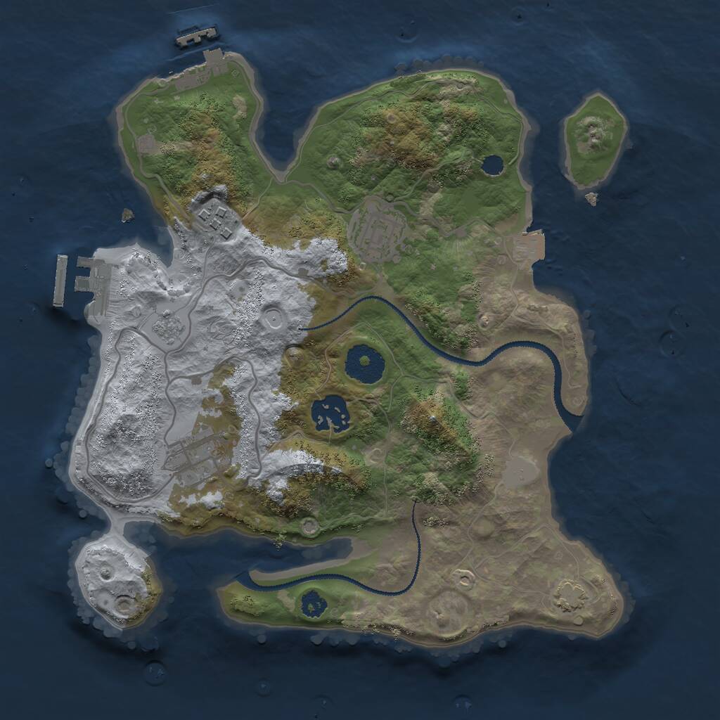 Rust Map: Procedural Map, Size: 2800, Seed: 4919939, 9 Monuments