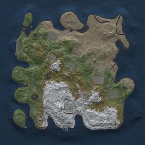 Thumbnail Rust Map: Procedural Map, Size: 3500, Seed: 1777481774, 18 Monuments