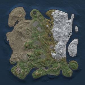 Thumbnail Rust Map: Procedural Map, Size: 3550, Seed: 166765555, 18 Monuments