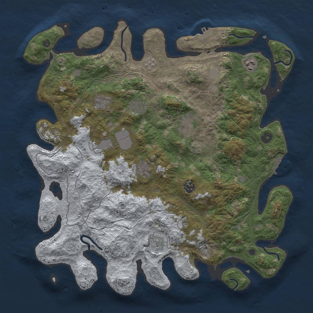 Rust Map: Procedural Map, Size: 4250, Seed: 2123, 18 Monuments