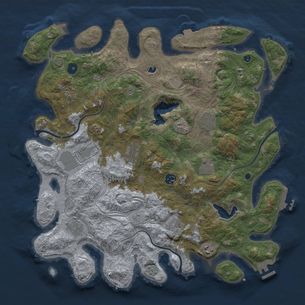 Rust Map: Procedural Map, Size: 4250, Seed: 2123, 16 Monuments