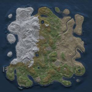 Thumbnail Rust Map: Procedural Map, Size: 3850, Seed: 13792566, 16 Monuments