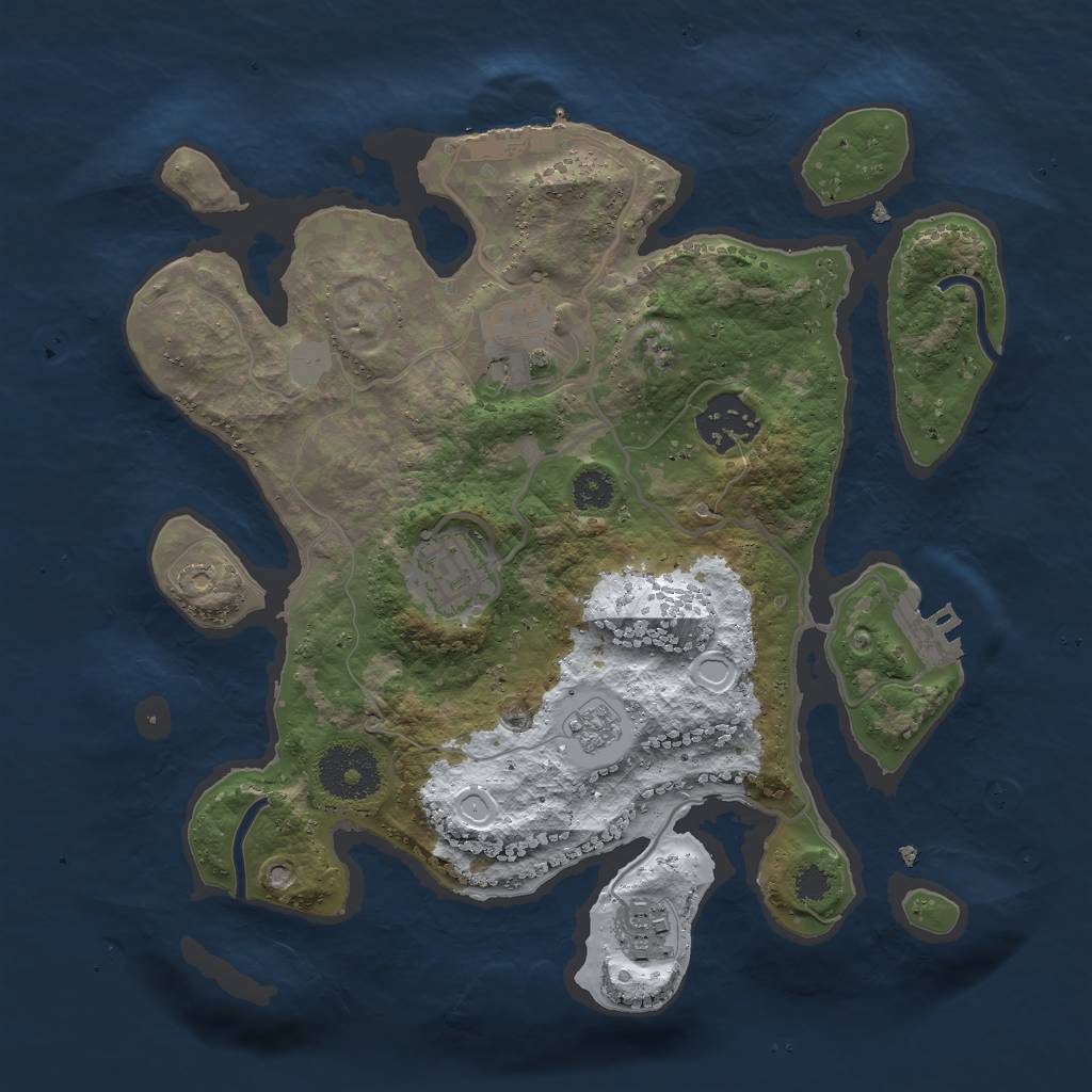 Rust Map: Procedural Map, Size: 2800, Seed: 711, 12 Monuments