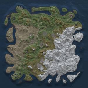 Thumbnail Rust Map: Procedural Map, Size: 4500, Seed: 1130044540, 18 Monuments