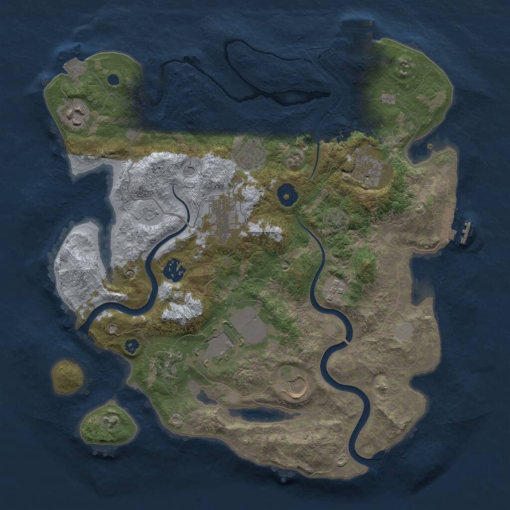 Rust Map: Procedural Map, Size: 3560, Seed: 622094, 15 Monuments