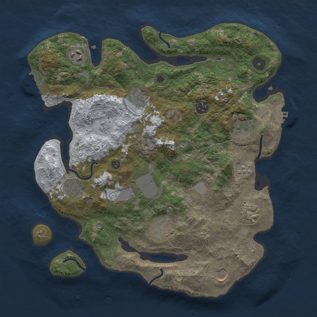 Rust Map: Procedural Map, Size: 3560, Seed: 622094, 19 Monuments