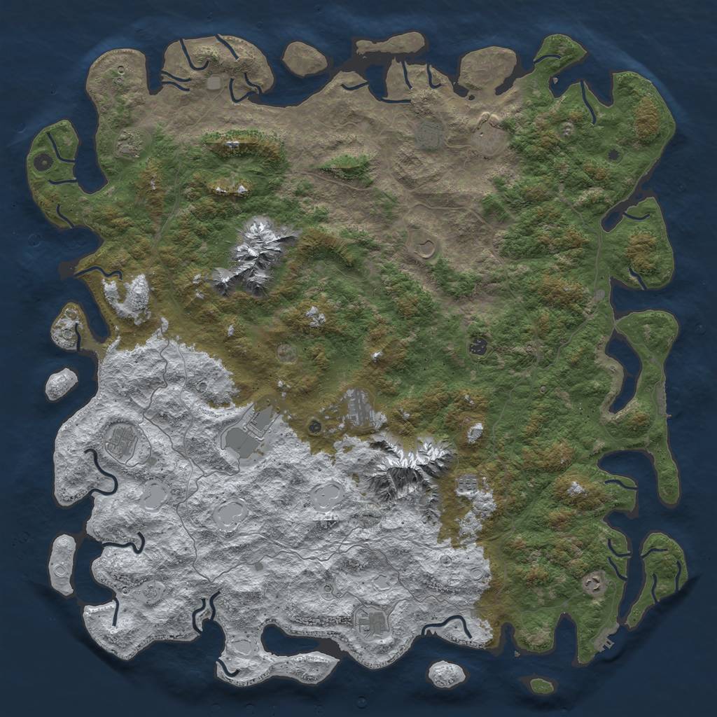 Rust Map: Procedural Map, Size: 6000, Seed: 330049, 20 Monuments