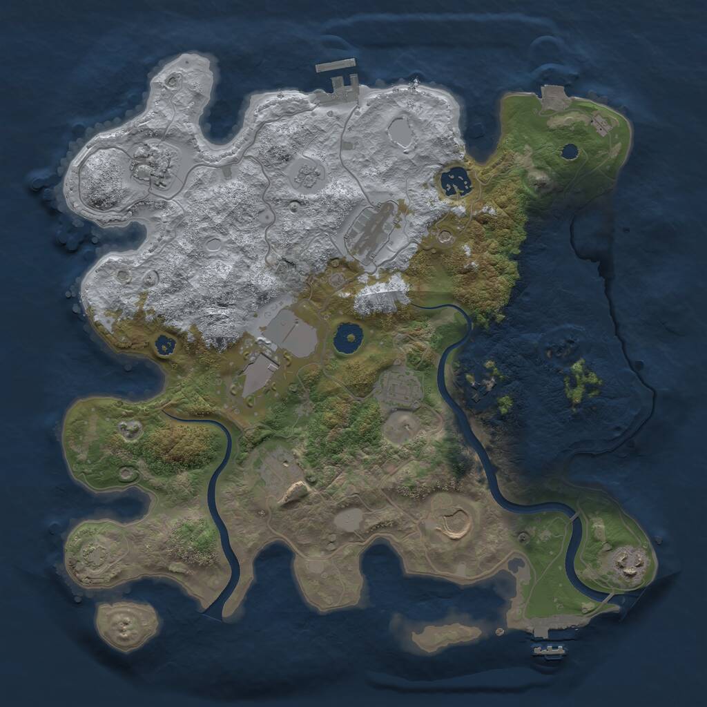 Rust Map: Procedural Map, Size: 3560, Seed: 115478, 15 Monuments
