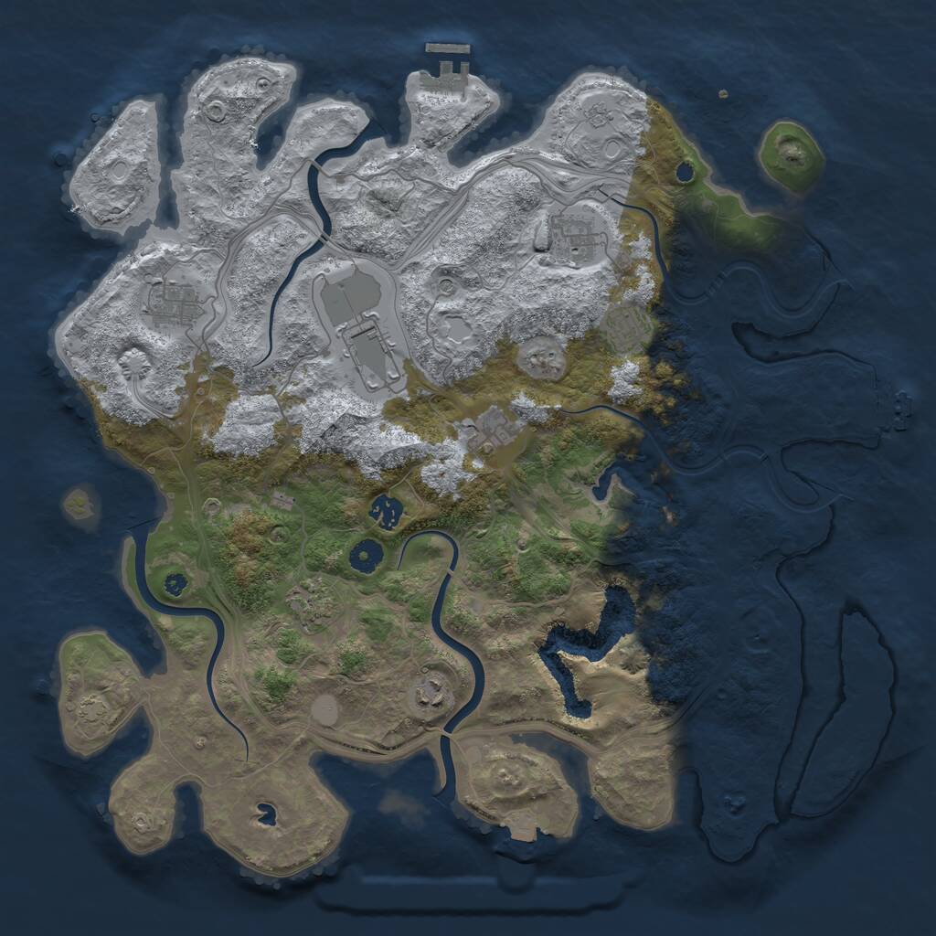Rust Map: Procedural Map, Size: 4250, Seed: 6541685, 14 Monuments