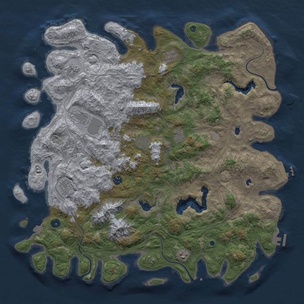 Rust Map: Procedural Map, Size: 5000, Seed: 1652402199, 15 Monuments