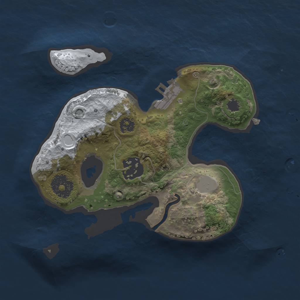 Rust Map: Procedural Map, Size: 2000, Seed: 55555, 7 Monuments