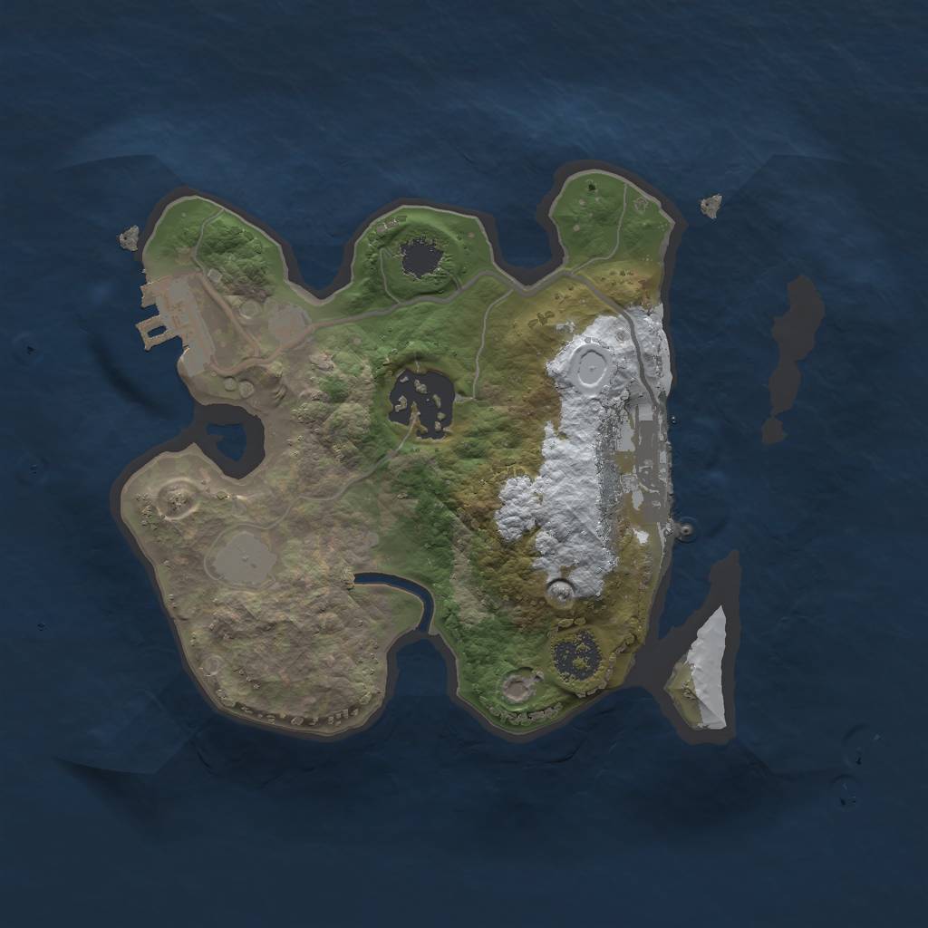 Rust Map: Procedural Map, Size: 2000, Seed: 74, 8 Monuments