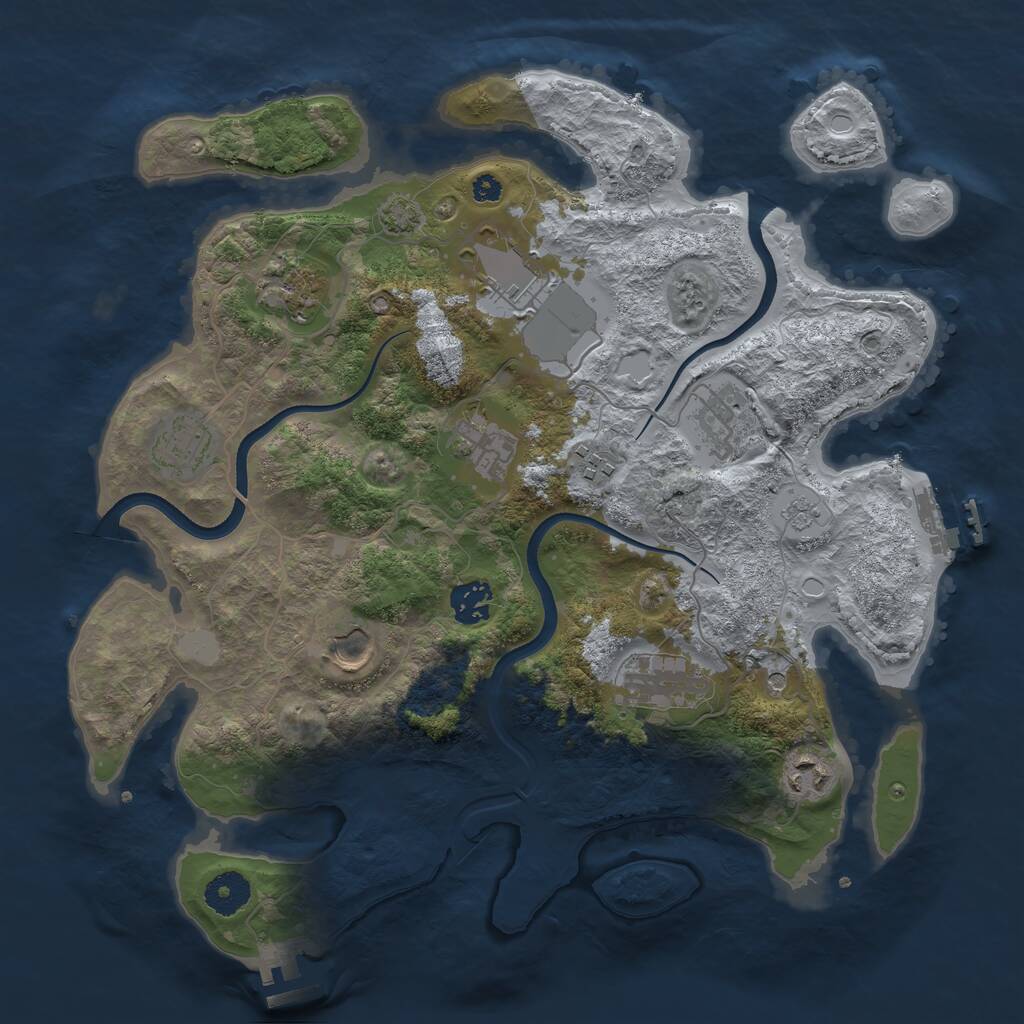 Rust Map: Procedural Map, Size: 3560, Seed: 5226635, 16 Monuments