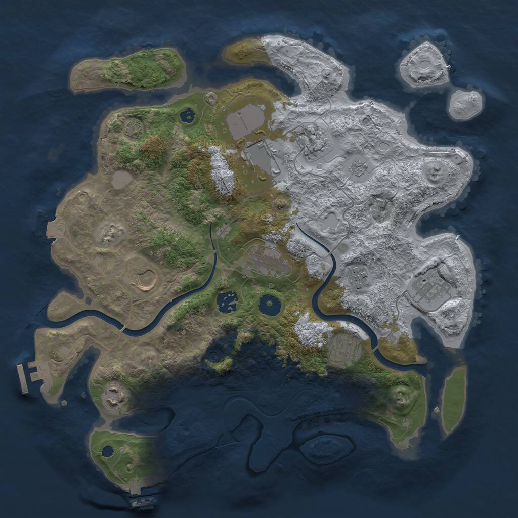 Rust Map: Procedural Map, Size: 3560, Seed: 5226635, 15 Monuments