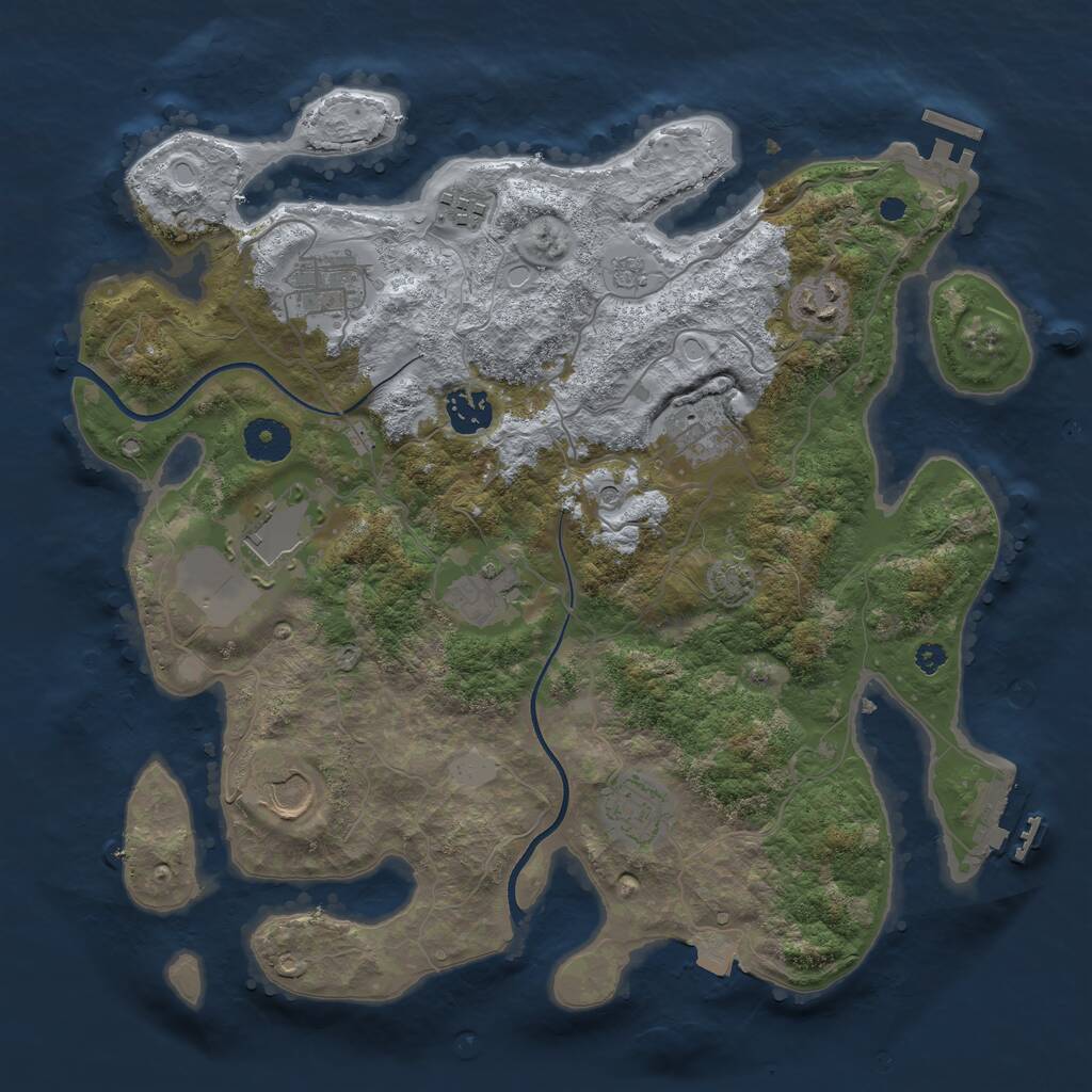 Rust Map: Procedural Map, Size: 3560, Seed: 5017722, 15 Monuments