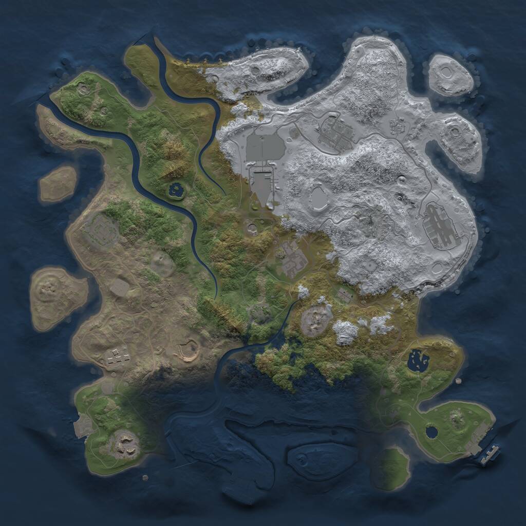 Rust Map: Procedural Map, Size: 3560, Seed: 5279308, 15 Monuments