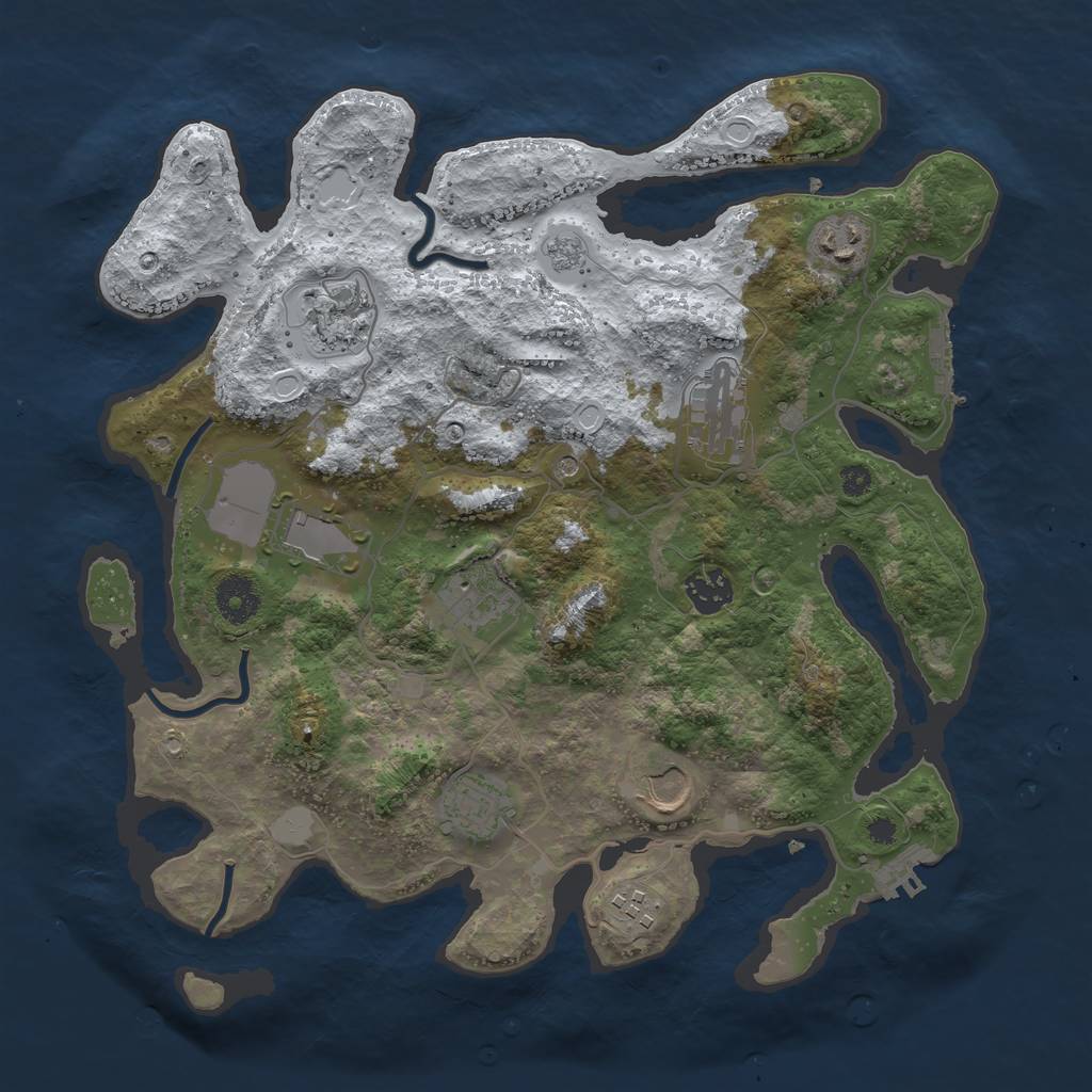 Rust Map: Procedural Map, Size: 3560, Seed: 5052933, 18 Monuments