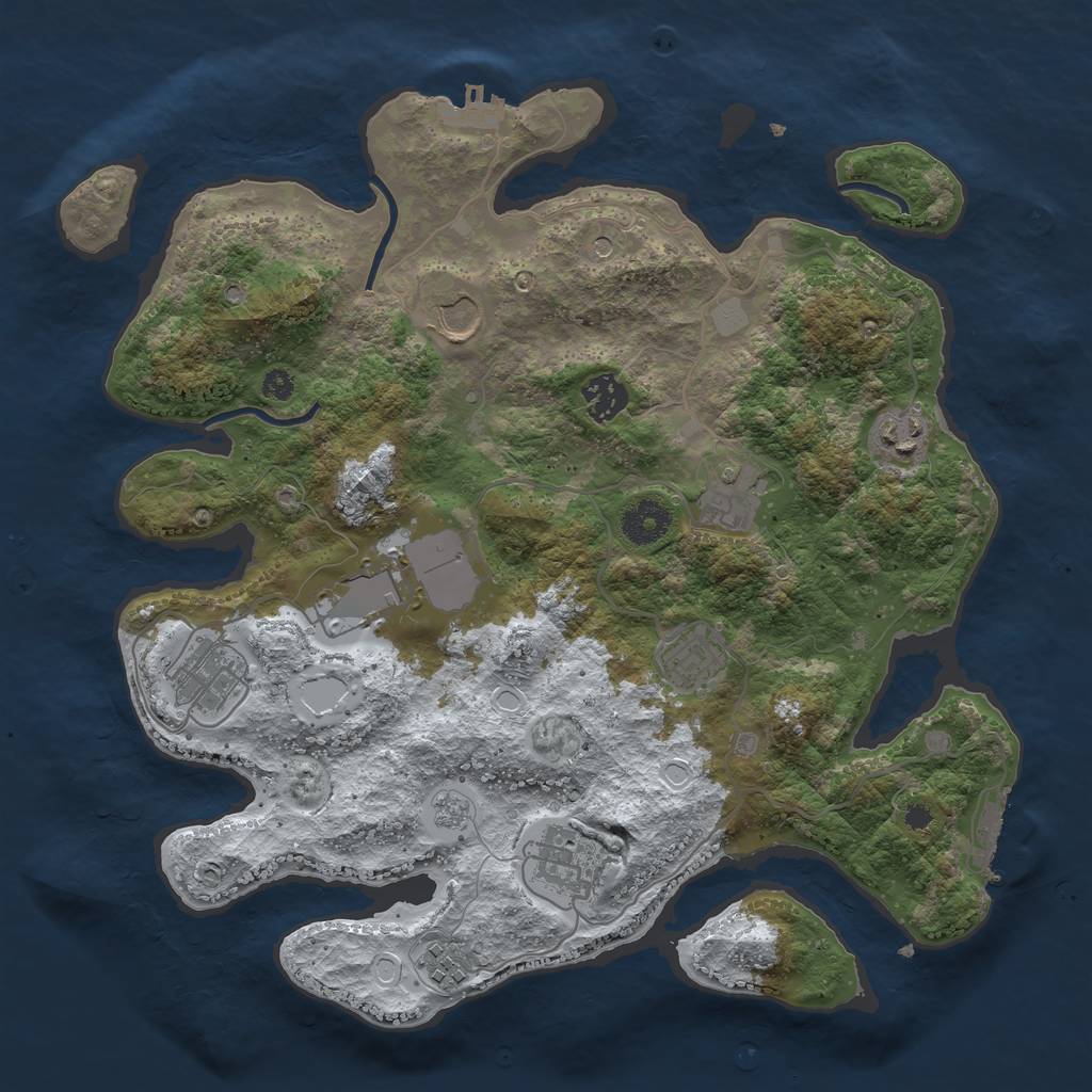 Rust Map: Procedural Map, Size: 3560, Seed: 5068538, 18 Monuments