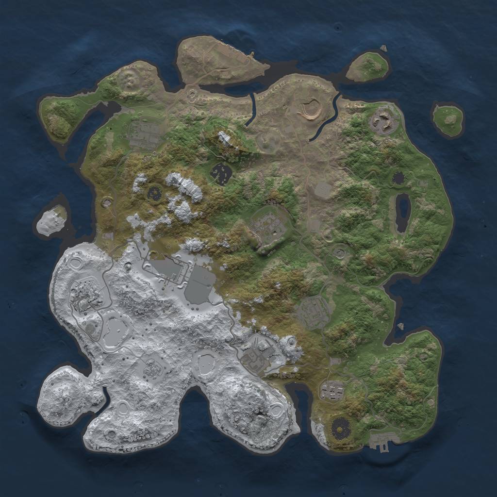 Rust Map: Procedural Map, Size: 3560, Seed: 1130676, 19 Monuments