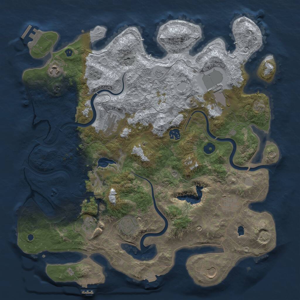 Rust Map: Procedural Map, Size: 4000, Seed: 731192884, 15 Monuments