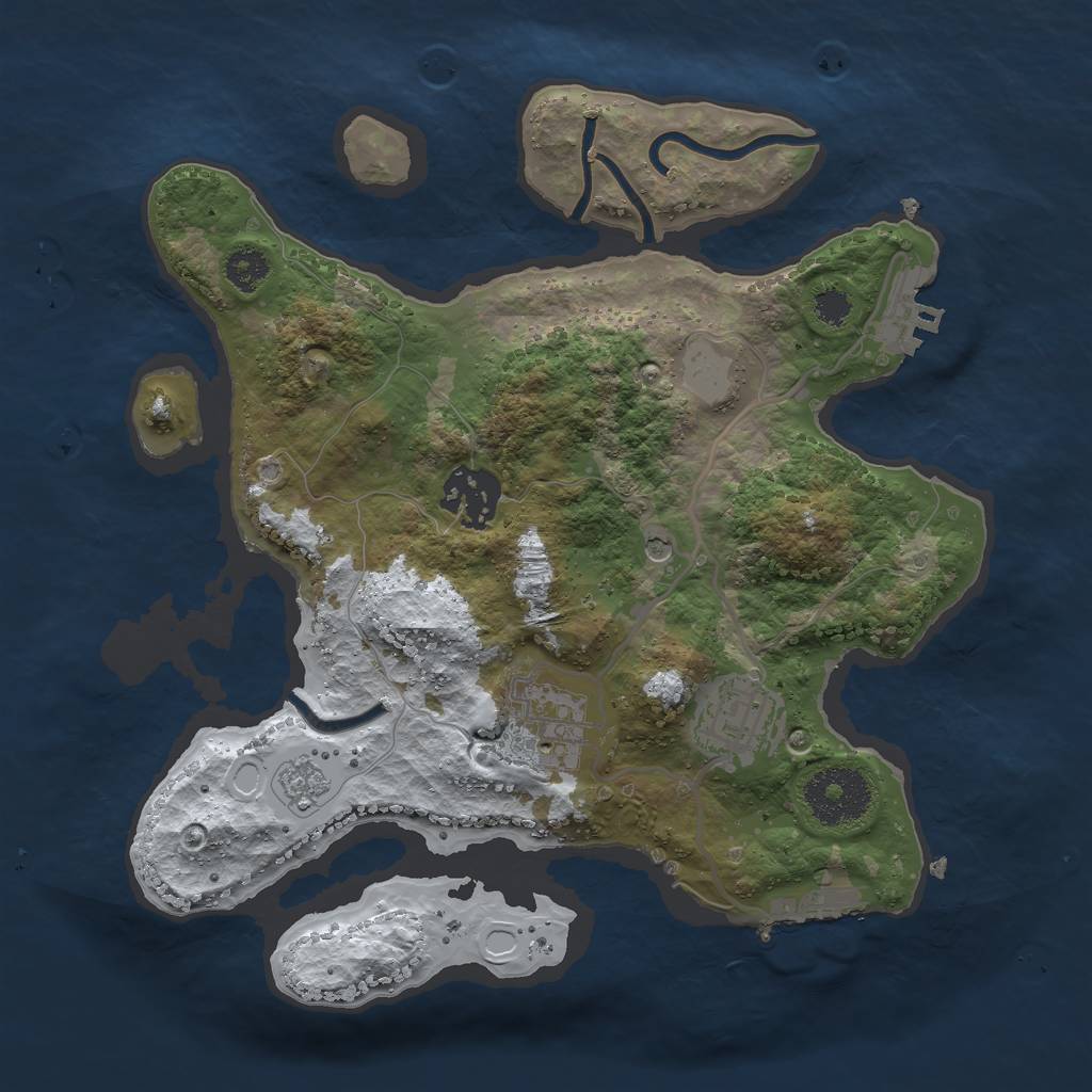 Rust Map: Procedural Map, Size: 2680, Seed: 2315355, 12 Monuments