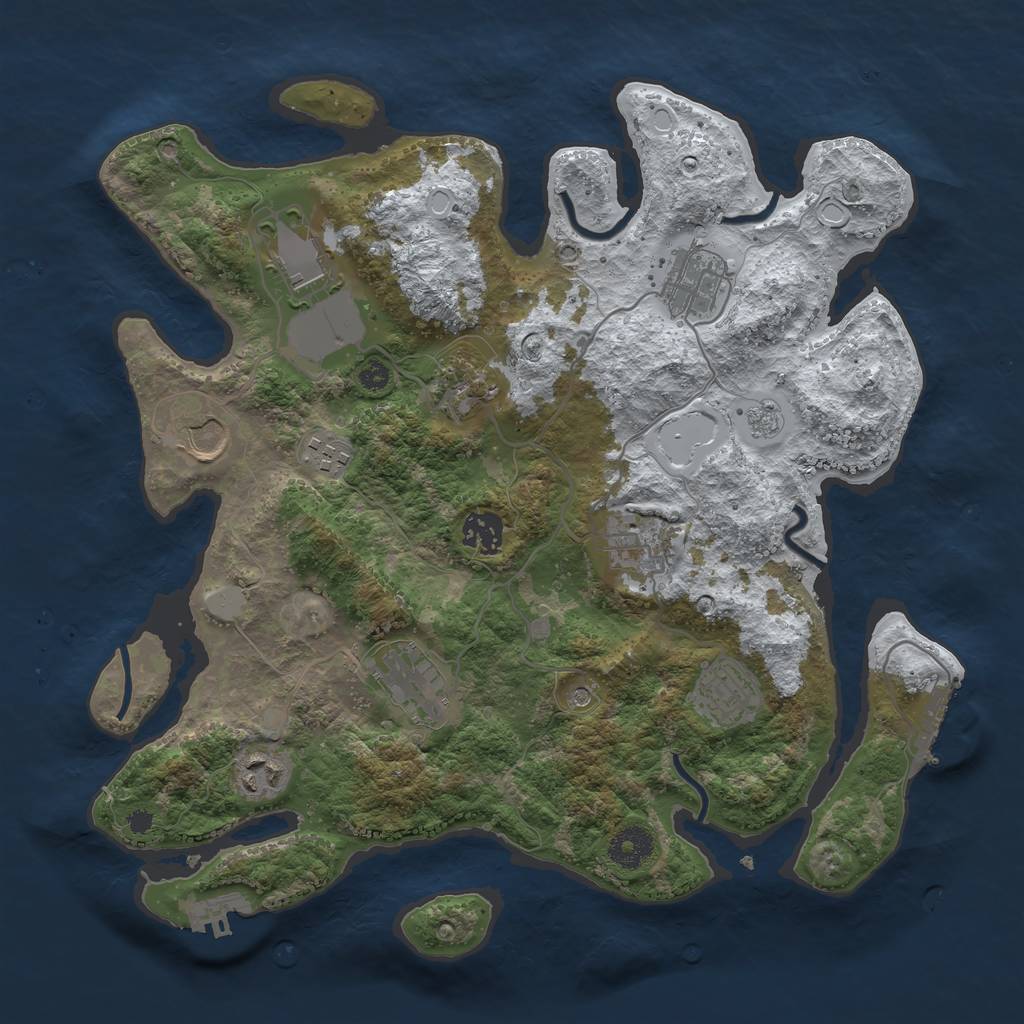 Rust Map: Procedural Map, Size: 3560, Seed: 6360989, 19 Monuments