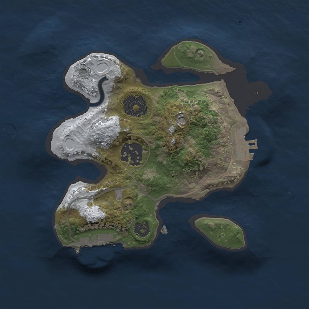 Rust Map: Procedural Map, Size: 2000, Seed: 1571631541, 8 Monuments