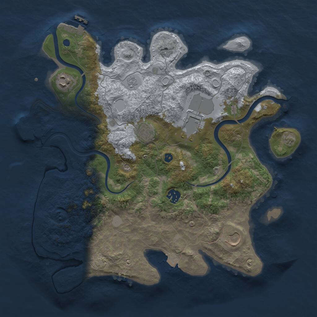Rust Map: Procedural Map, Size: 3560, Seed: 5099802, 11 Monuments