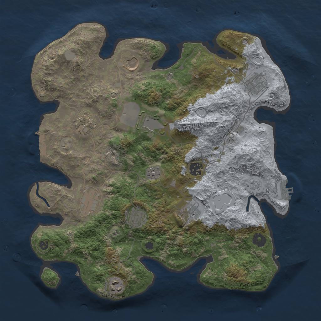 Rust Map: Procedural Map, Size: 3560, Seed: 1526573, 17 Monuments