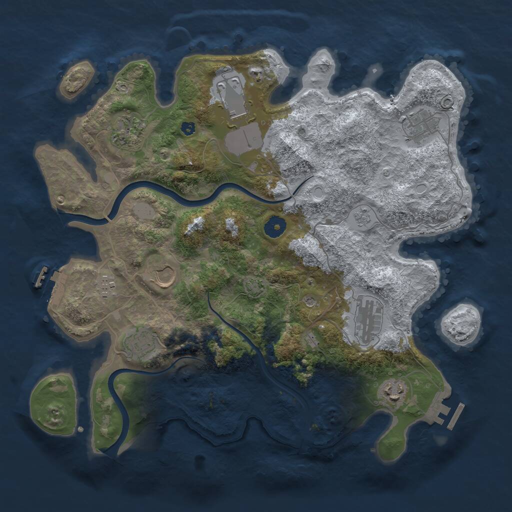 Rust Map: Procedural Map, Size: 3560, Seed: 4561926, 14 Monuments