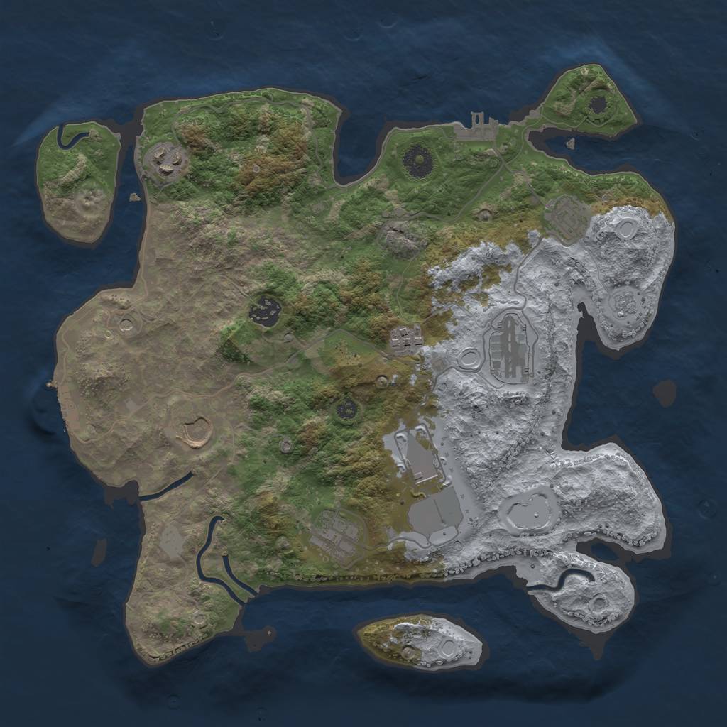 Rust Map: Procedural Map, Size: 3560, Seed: 4498227, 17 Monuments