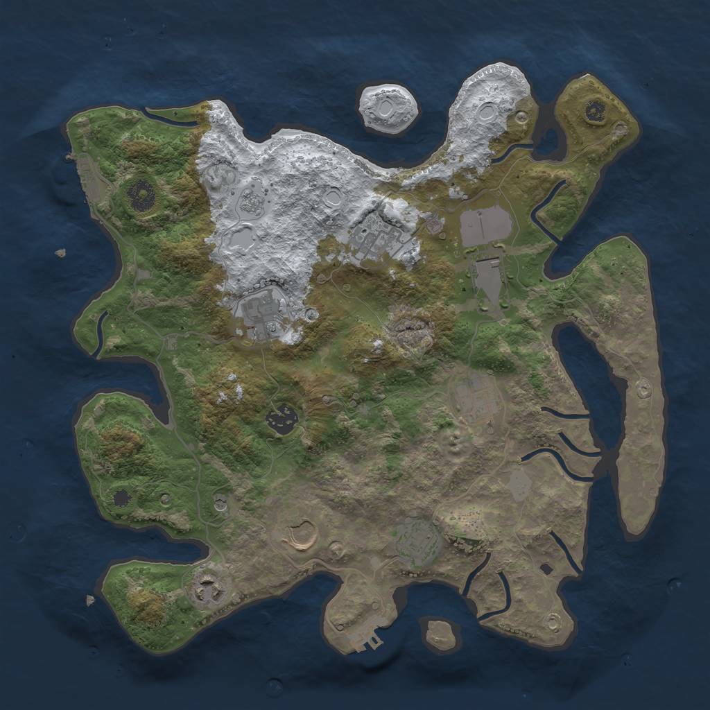 Rust Map: Procedural Map, Size: 3560, Seed: 6319817, 17 Monuments