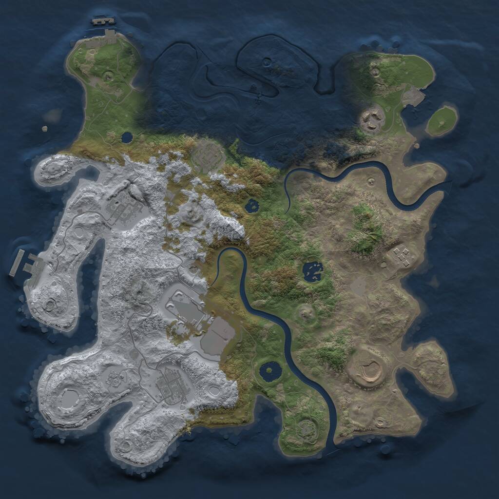 Rust Map: Procedural Map, Size: 3560, Seed: 1435434, 14 Monuments
