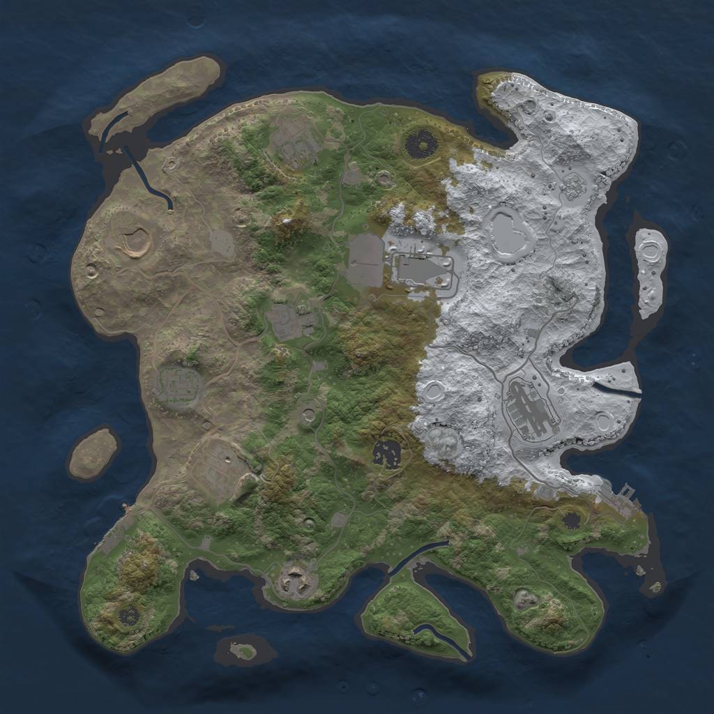 Rust Map: Procedural Map, Size: 3560, Seed: 5760274, 18 Monuments