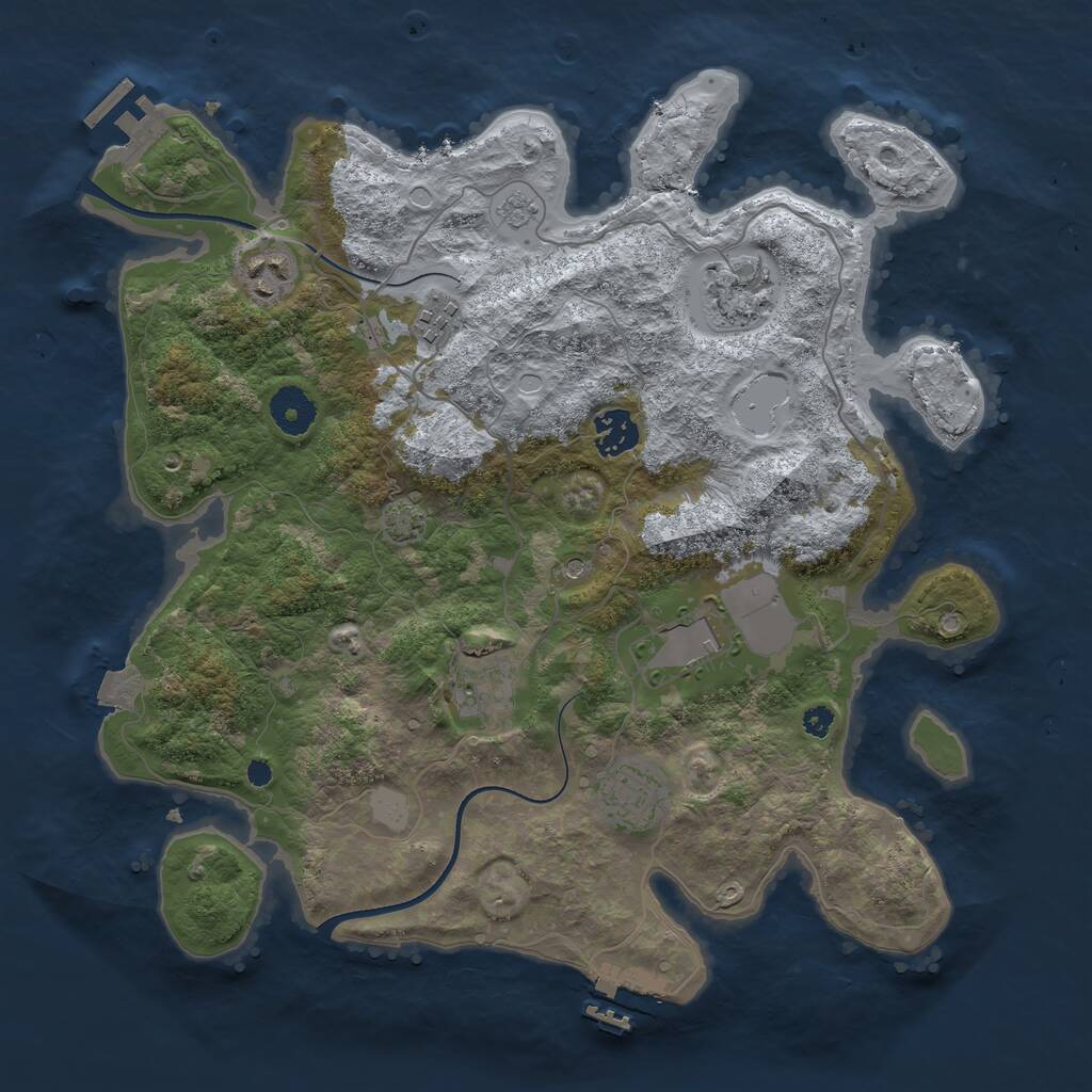 Rust Map: Procedural Map, Size: 3560, Seed: 6430182, 13 Monuments