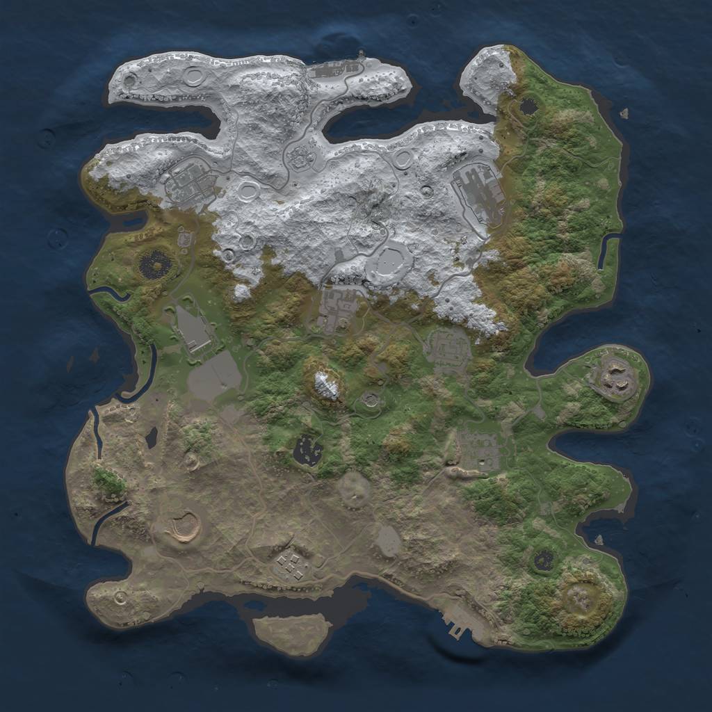 Rust Map: Procedural Map, Size: 3560, Seed: 6082049, 19 Monuments