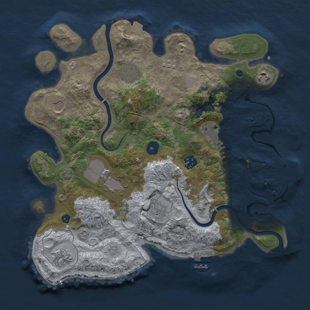 Rust Map: Procedural Map, Size: 3560, Seed: 6132229, 15 Monuments