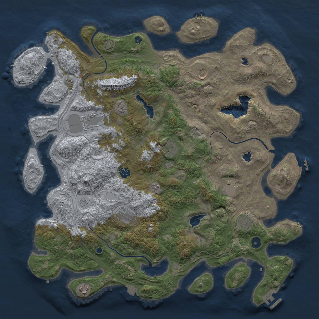 Rust Map: Procedural Map, Size: 4500, Seed: 20971660, 15 Monuments