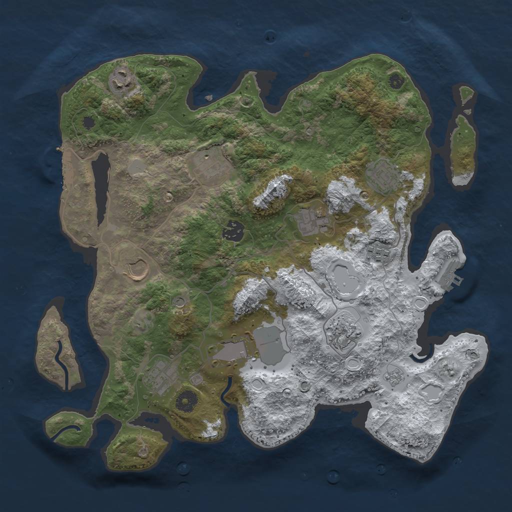 Rust Map: Procedural Map, Size: 3560, Seed: 4199656, 19 Monuments